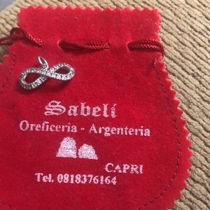 Silver infinity pendant chain not included